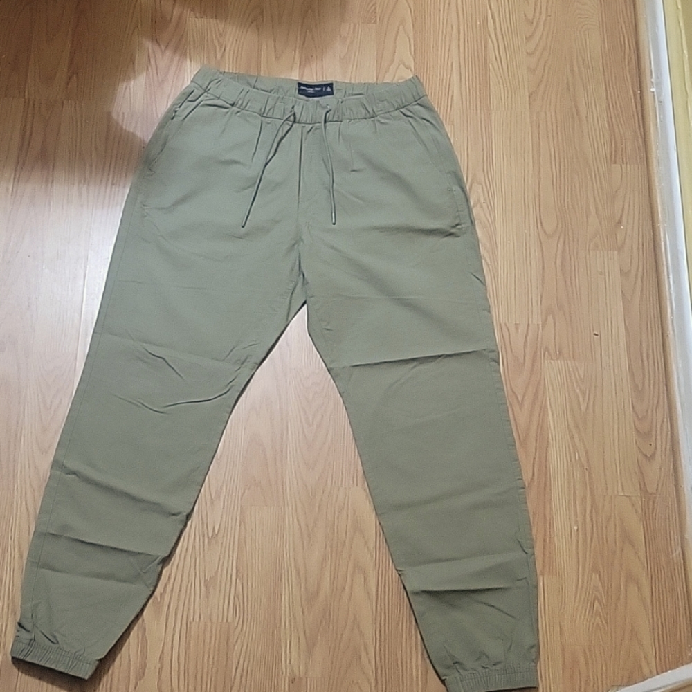 Abercrombie &Fitch mens Olive green Modern jogger pants (L)